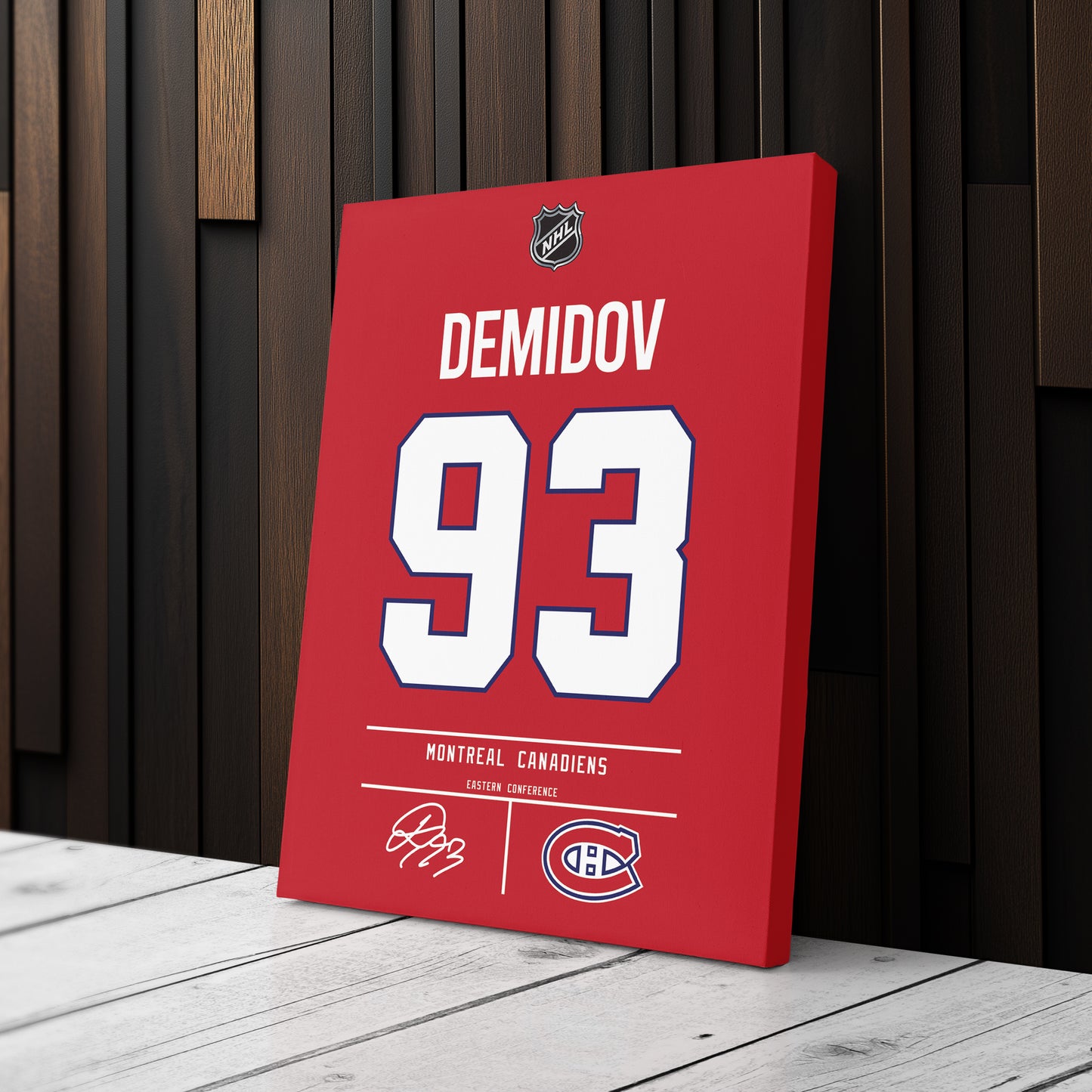 Ivan Demidov Montreal Canadiens Jersey Canvas Wall Art