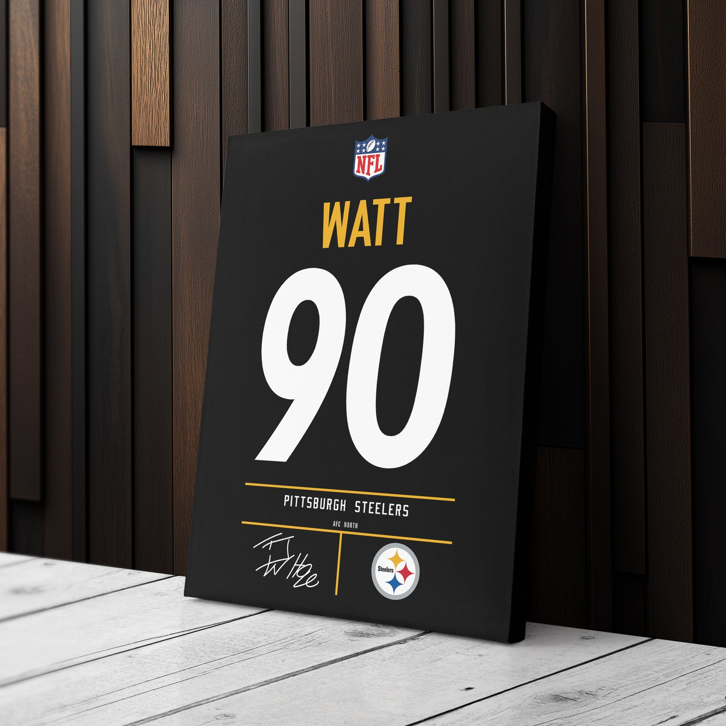 T. J. Watt Steelers Jersey Canvas Print | Wall Art Decor