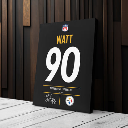 T. J. Watt Steelers Jersey Canvas Print | Wall Art Decor