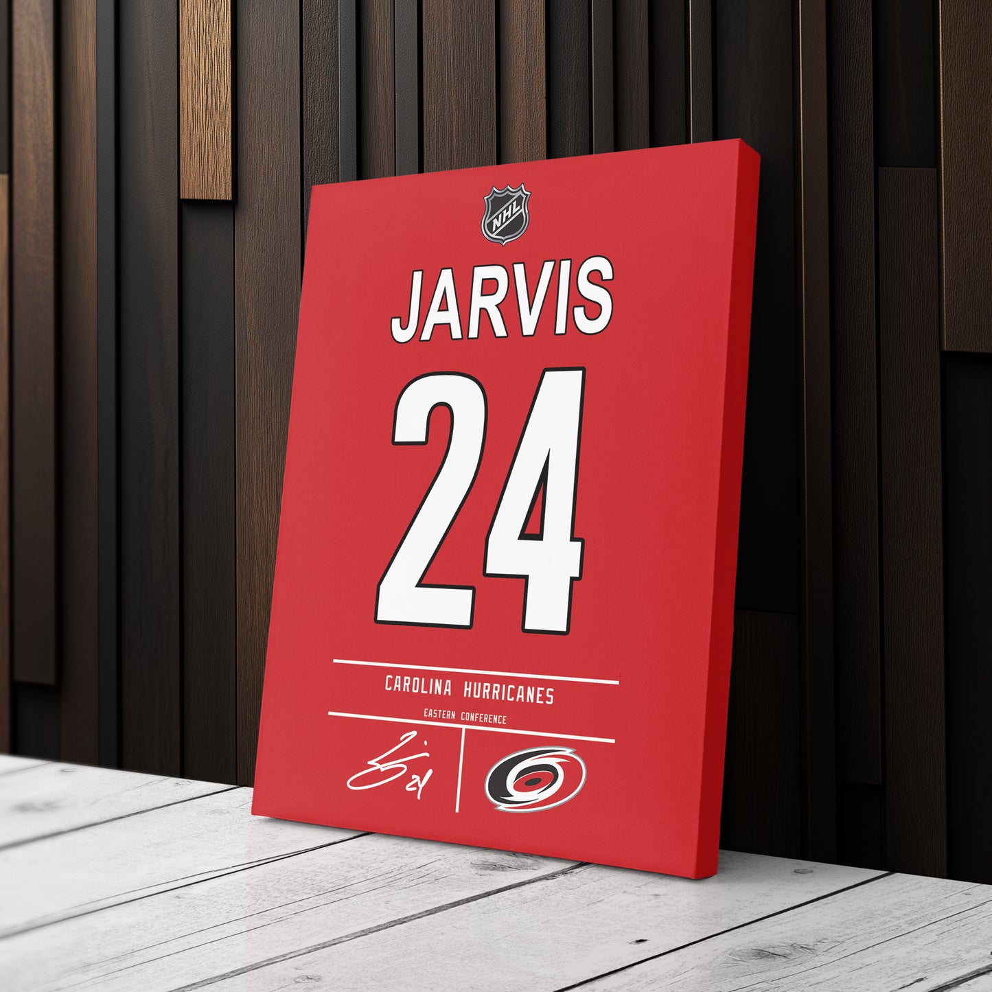 Seth Jarvis Hurricanes Jersey Canvas Print | Wall Art Decor