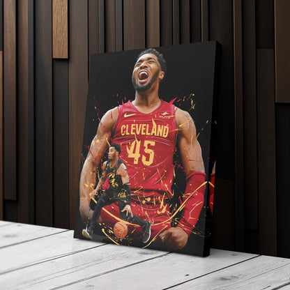 Donovan Mitchell Cavaliers Canvas Print | Cleveland Basketball Wall Art
