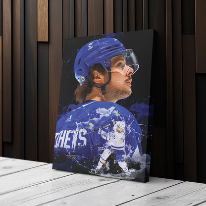 Auston Matthews Toronto Maple Leafs Canvas Print | NHL Hockey Wall Art