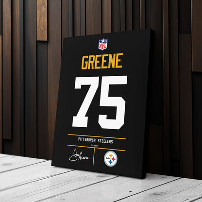 Joe Greene Pittsburgh Steelers Jersey Canvas Wall Art