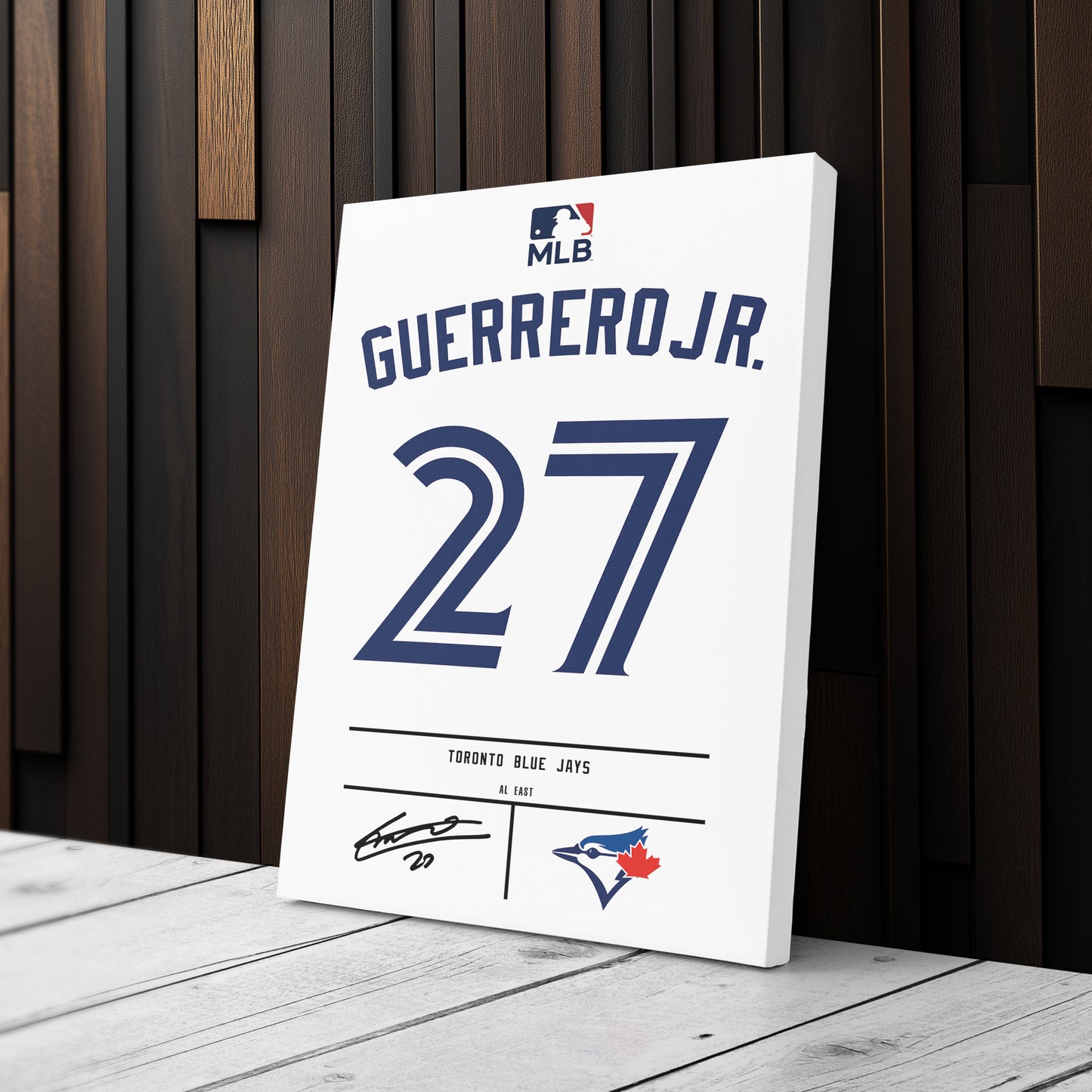 Vladimir Guerrero Jr. Blue Jays Jersey Canvas Print | Wall Art Decor