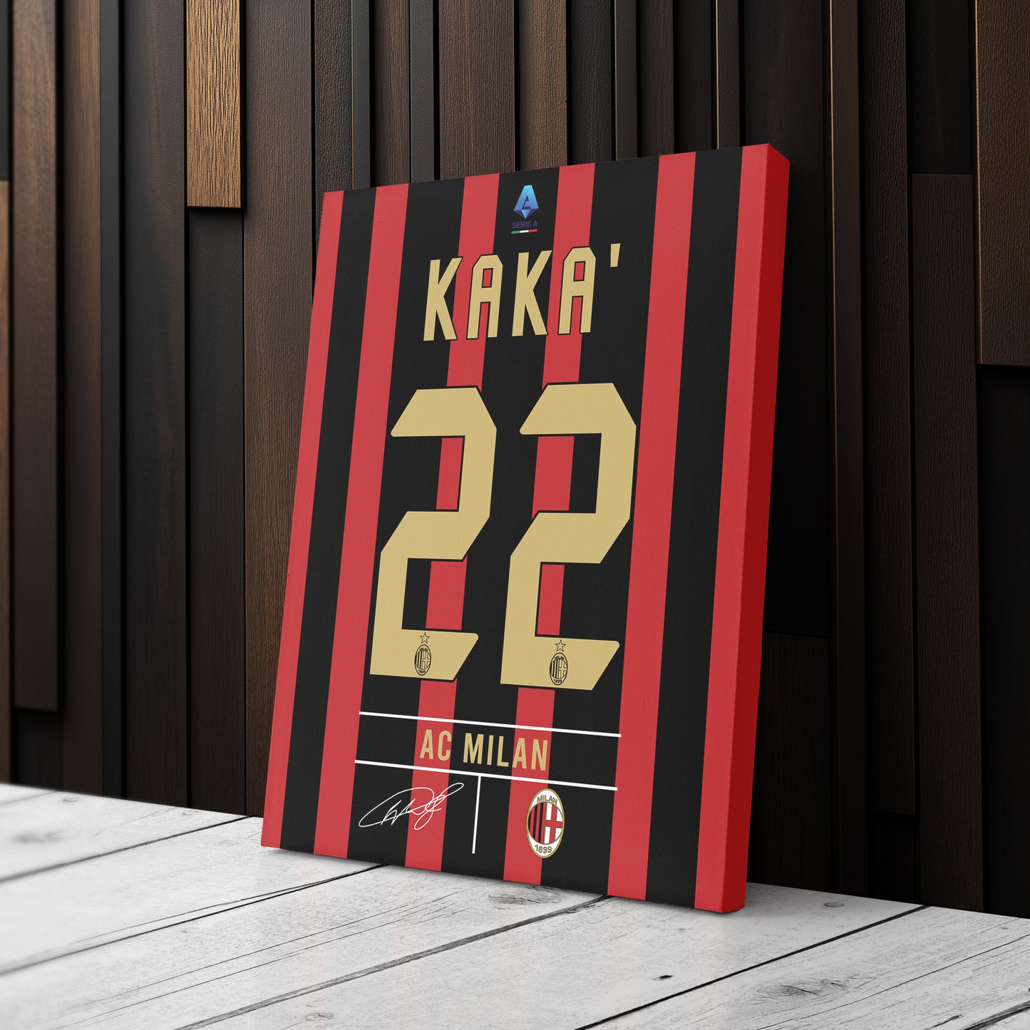 Kaká AC Milan Jersey Canvas Print | Soccer Wall Art Decor
