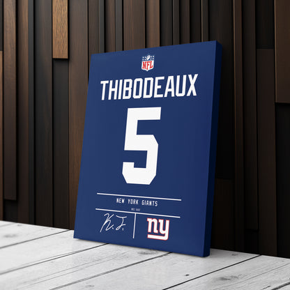 Kayvon Thibodeaux New York Giants Jersey Canvas Wall Art