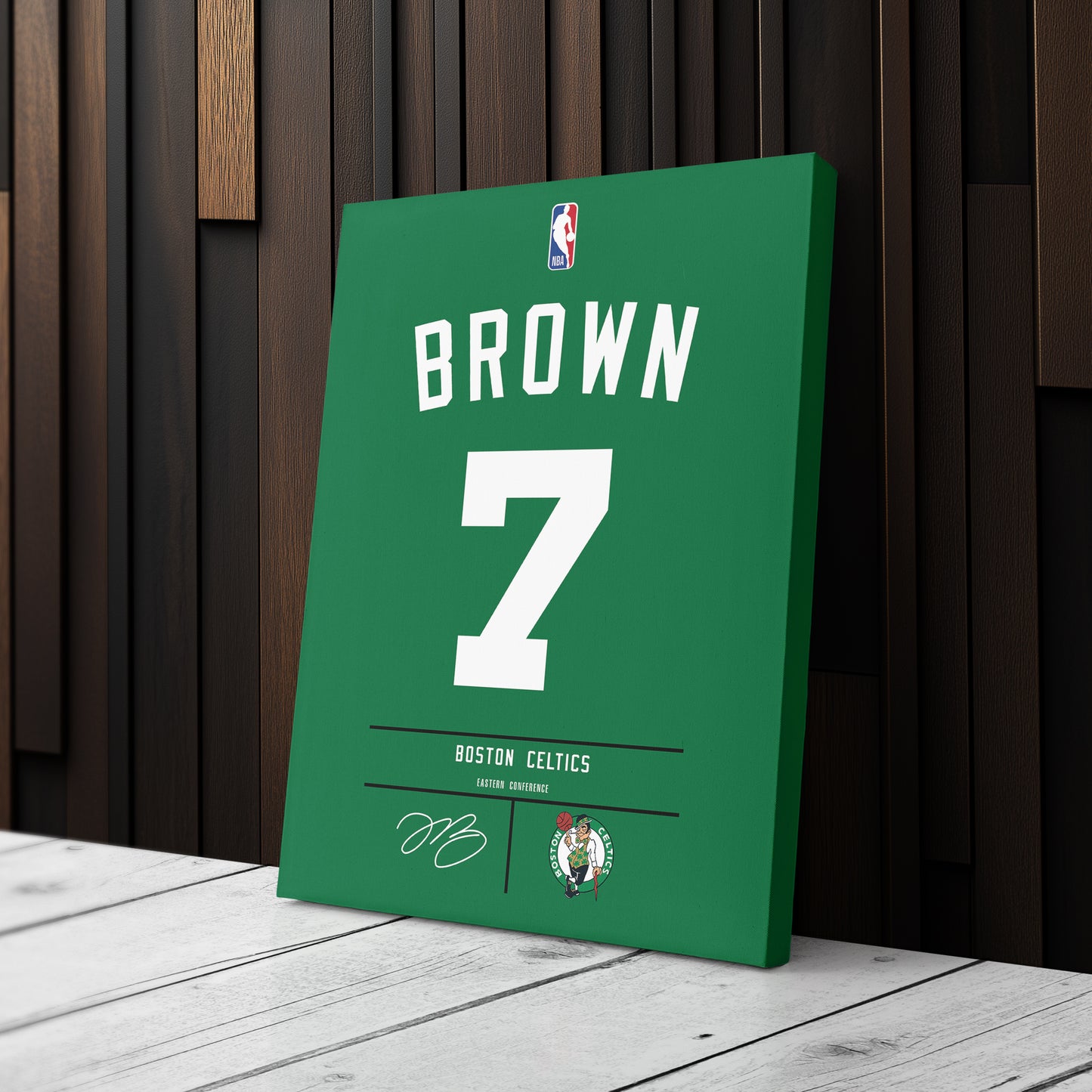 Jaylen Brown Celtics Jersey Canvas Print | Wall Art Decor