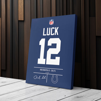 Andrew Luck Colts Jersey Canvas Print | Wall Art Decor