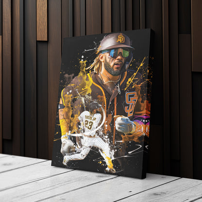 Fernando Tatis Jr. Padres Canvas Print | San Diego Baseball Wall Art
