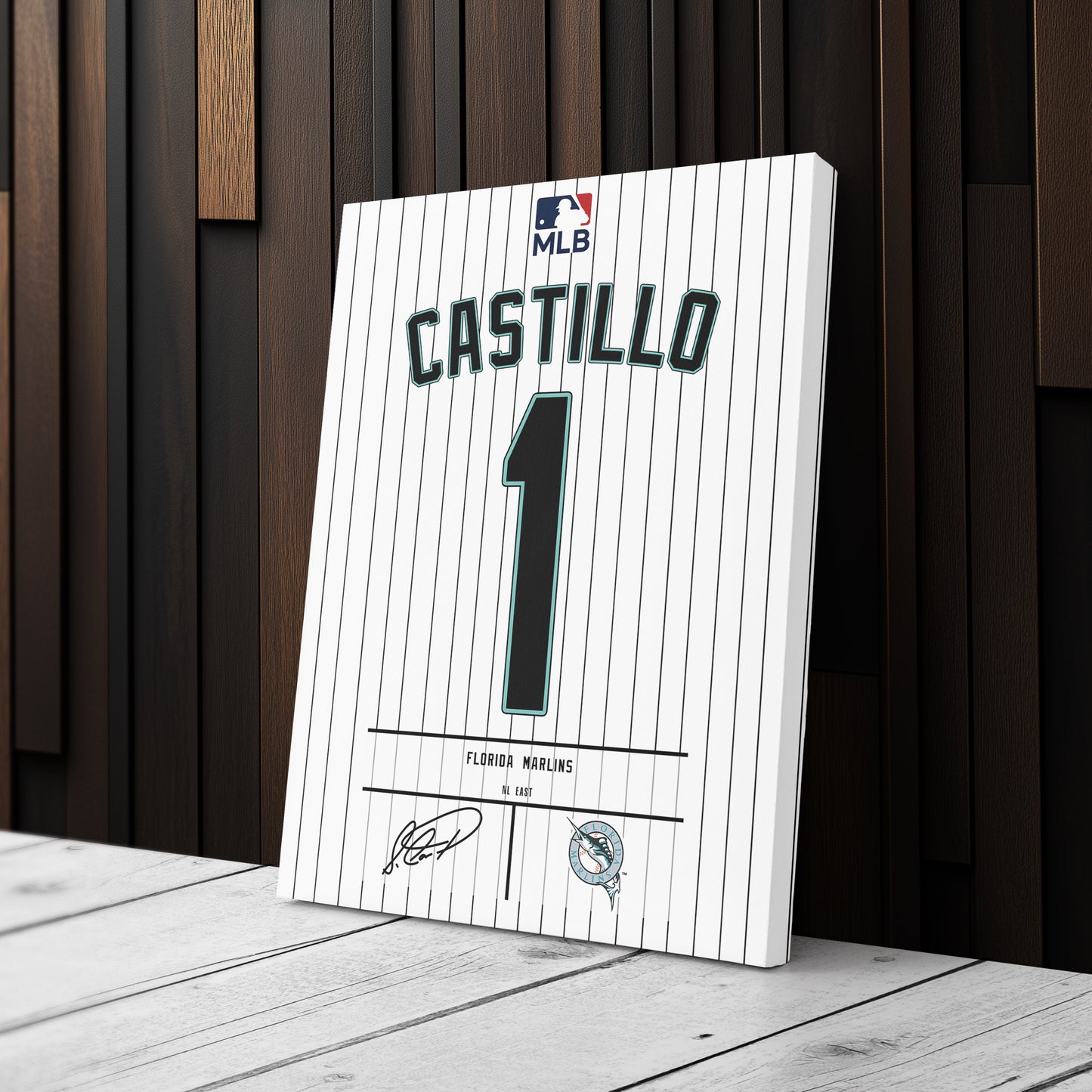 Luis Castillo Marlins Jersey Canvas Print | Wall Art Decor