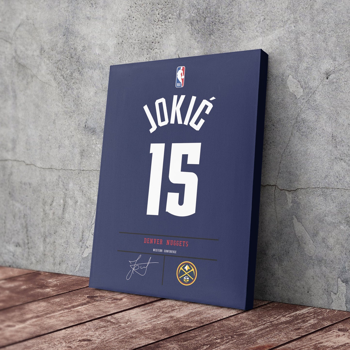 Nikola Jokic Nuggets Jersey Canvas Print | Wall Art Decor