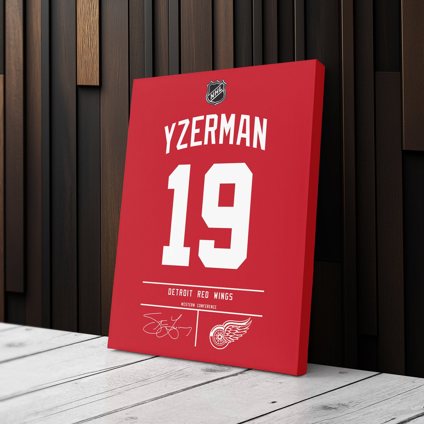 Steve Yzerman Red Wings Jersey Canvas Print | Wall Art Decor