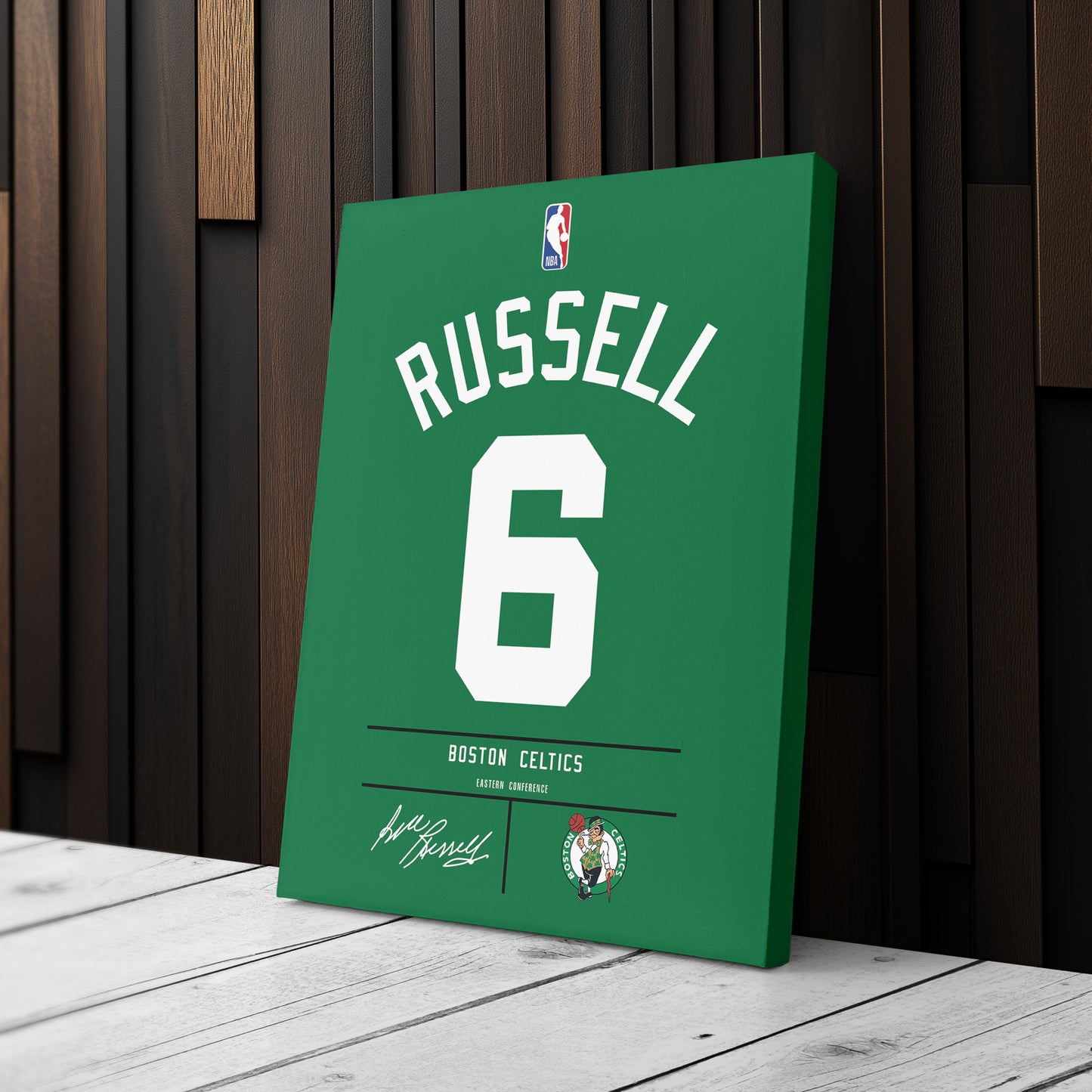 Bill Russell Celtics Jersey Canvas Print | Wall Art Decor