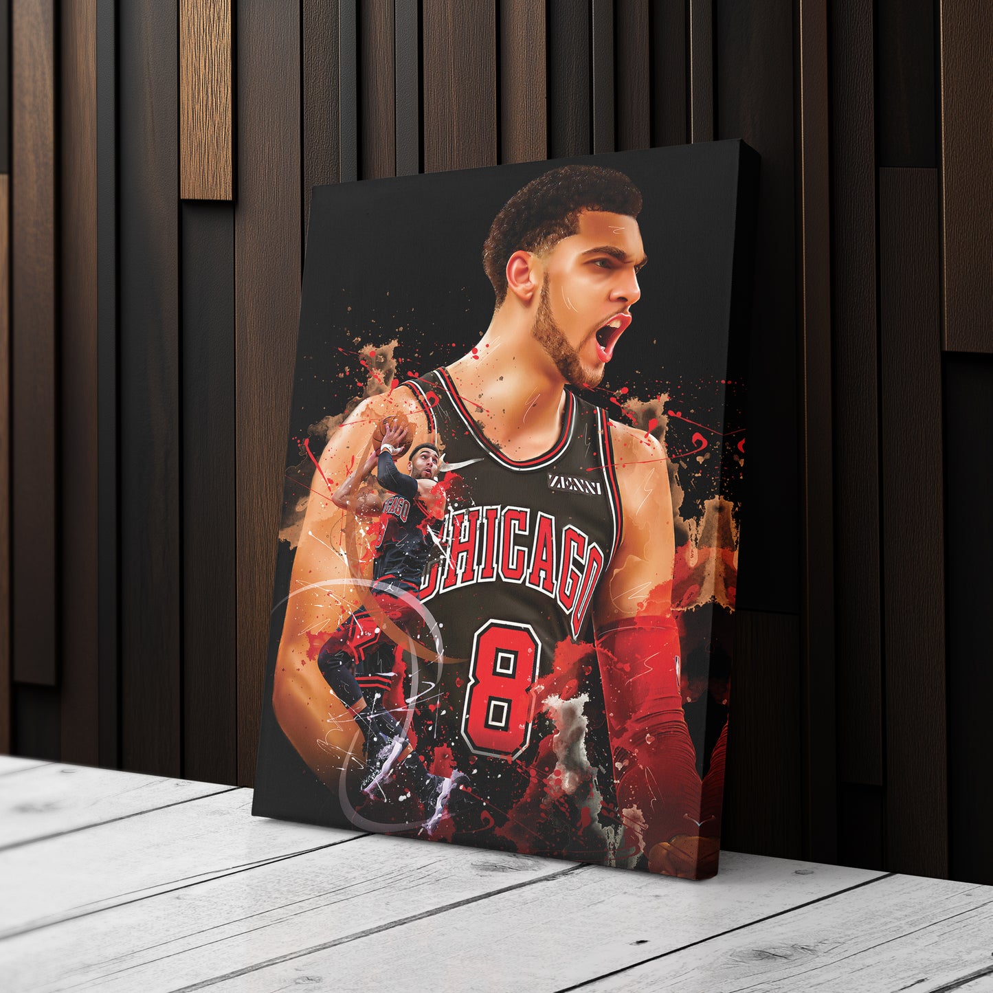 Zach LaVine Bulls Canvas Print | Chicago Basketball Wall Art