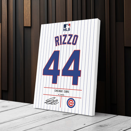 Anthony Rizzo Chicago Cubs Jersey Canvas Wall Art