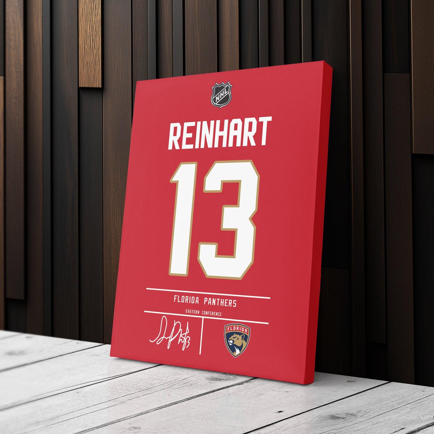 Sam Reinhart Panthers Jersey Canvas Print | Wall Art Decor