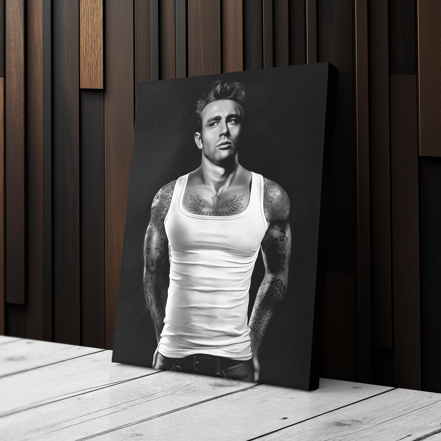 James Dean Tattoo Canvas Print | Rebel Icon Wall Art