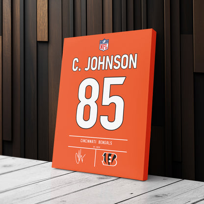 Chad Johnson Bengals Jersey Canvas Print | Wall Art Decor