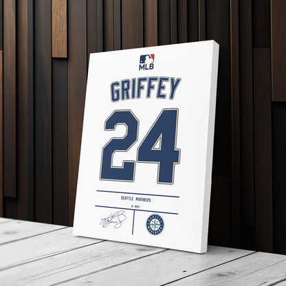 Ken Griffey Jr. Mariners Jersey Canvas Print | Wall Art Decor