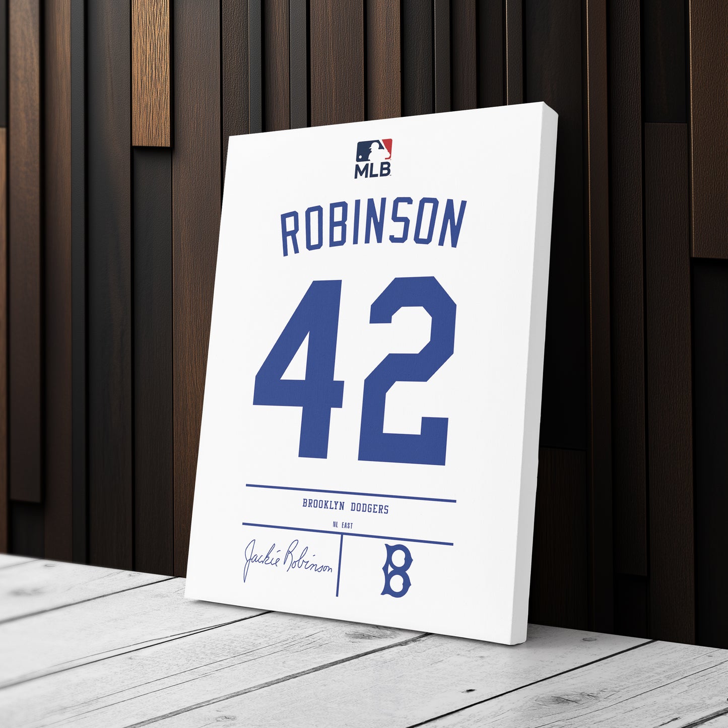 Jackie Robinson Dodgers Jersey Canvas Print | Wall Art Decor