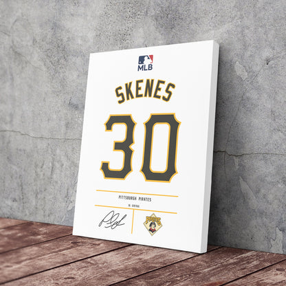 Paul Skenes Pirates Jersey Canvas Print | Wall Art Decor