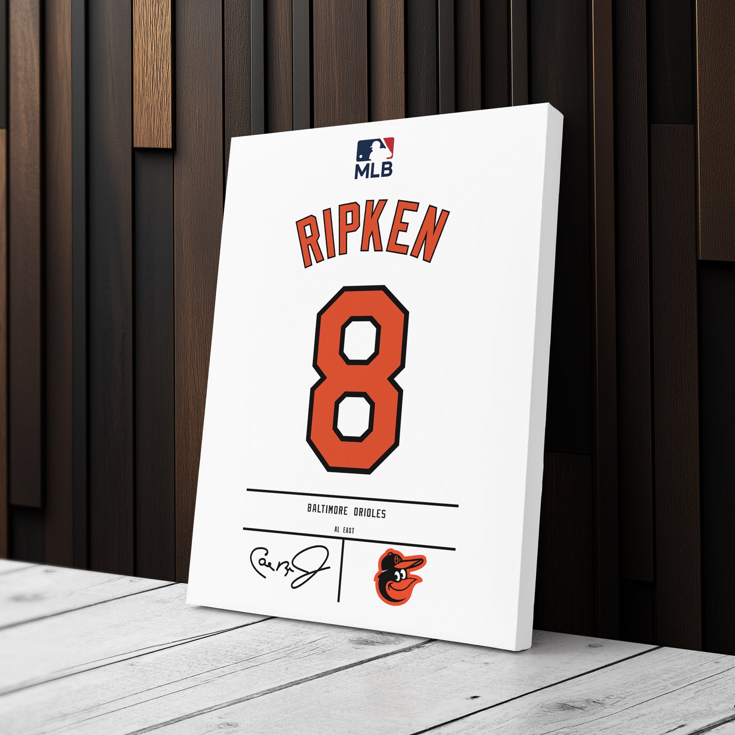Cal Ripken Baltimore Orioles Jersey Canvas Wall Art