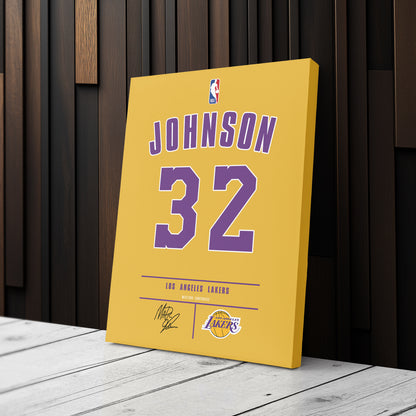 Magic Johnson Lakers Jersey Canvas Print | Wall Art Decor