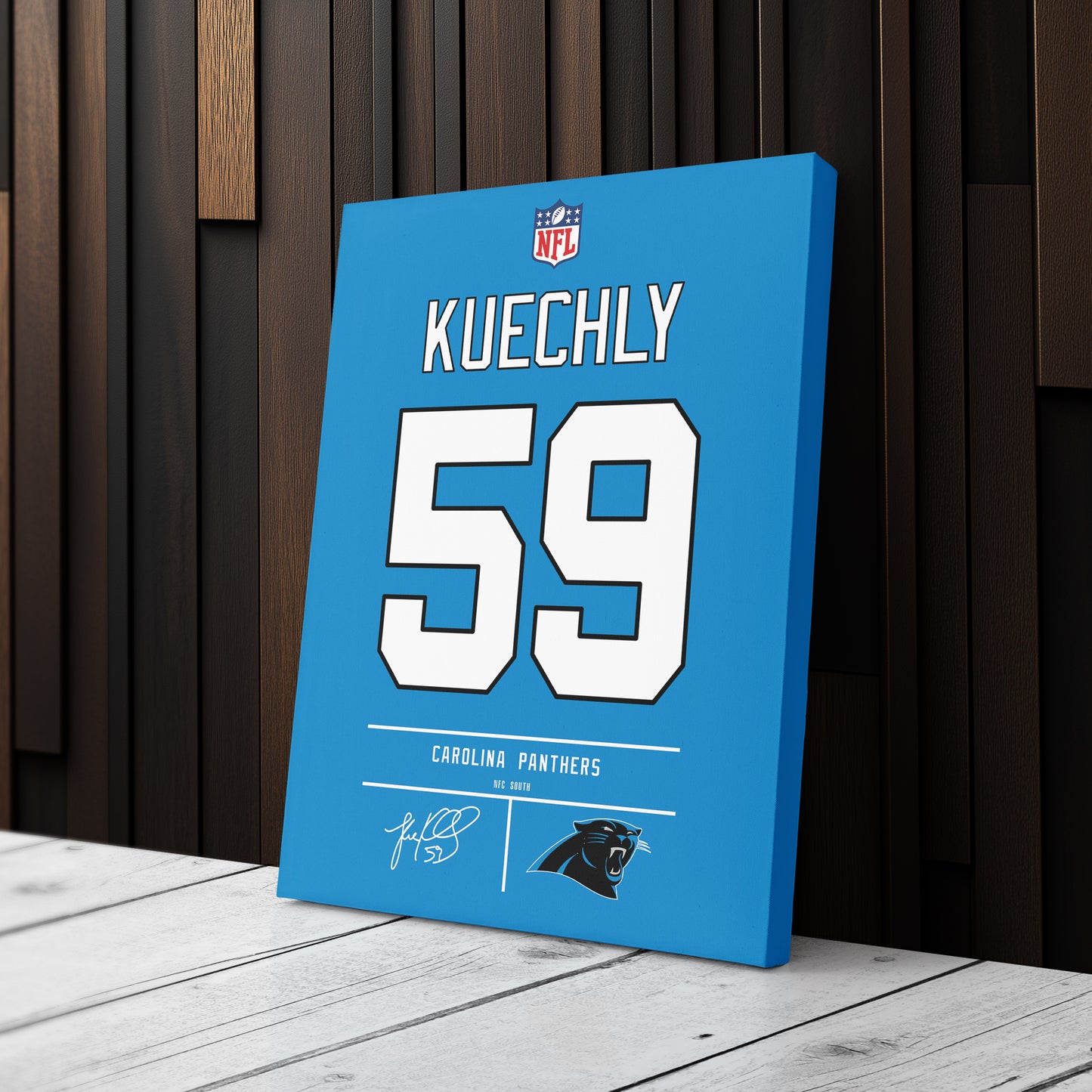 Luke Kuechly Panthers Jersey Canvas Print | Wall Art Decor