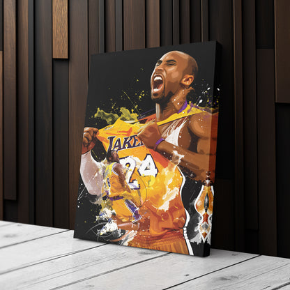 Kobe Bryant Lakers Canvas Print | Los Angeles Basketball Wall Art