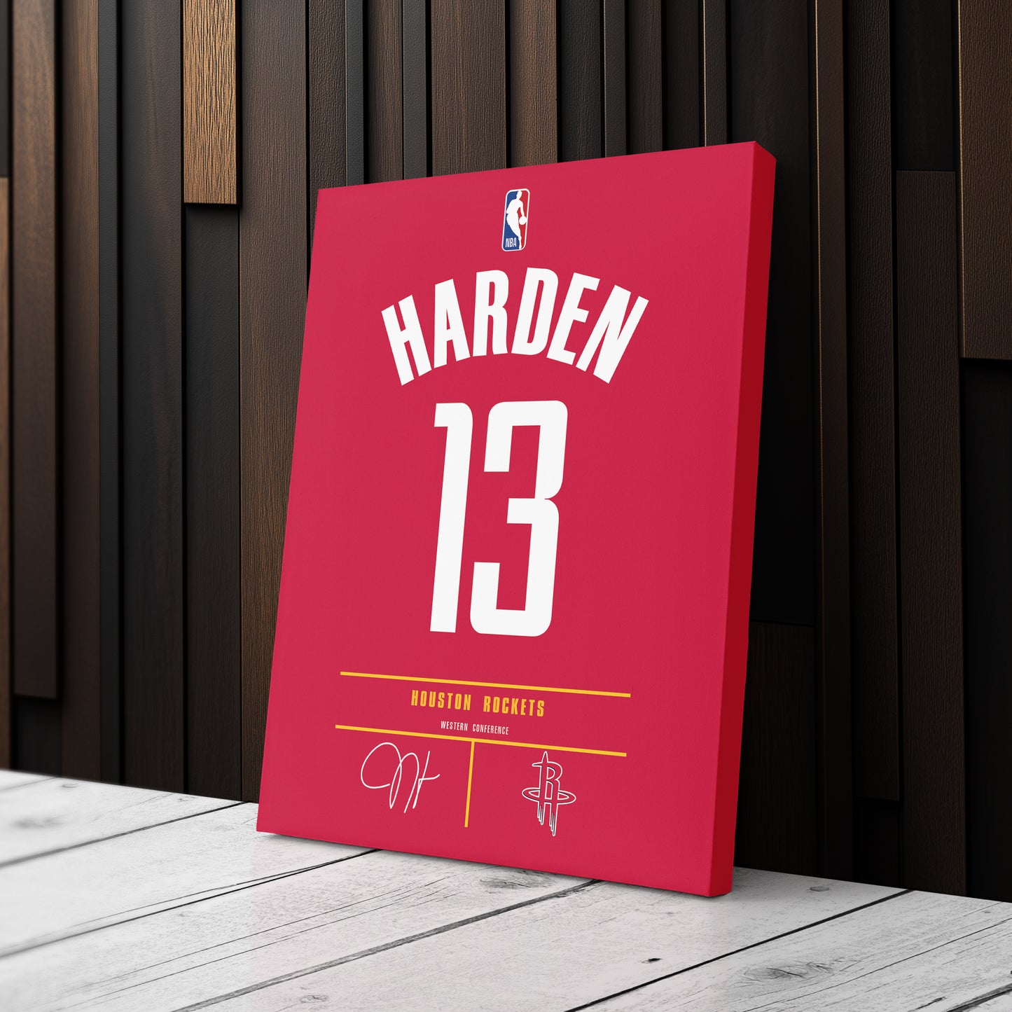 James Harden Houston Rockets Jersey Canvas Wall Art