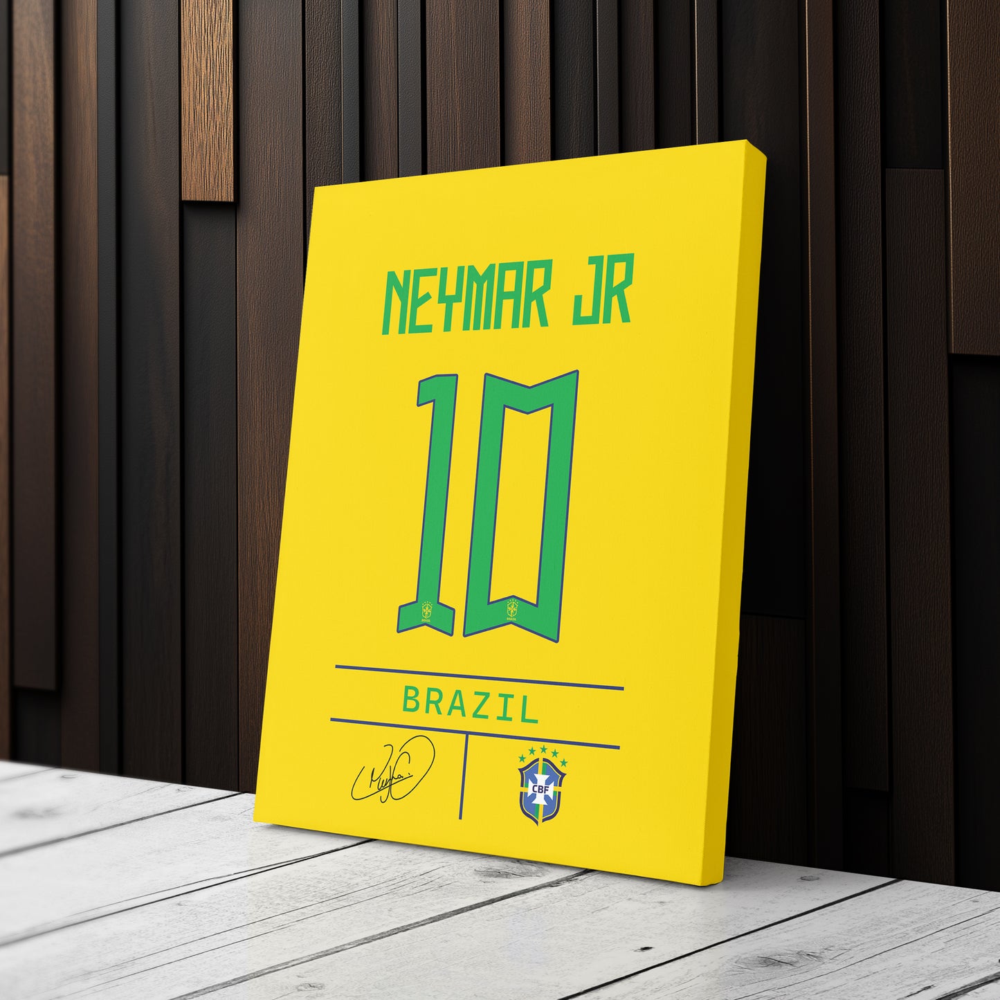 Neymar Jr. Brazil Jersey Canvas Print | Wall Art Decor
