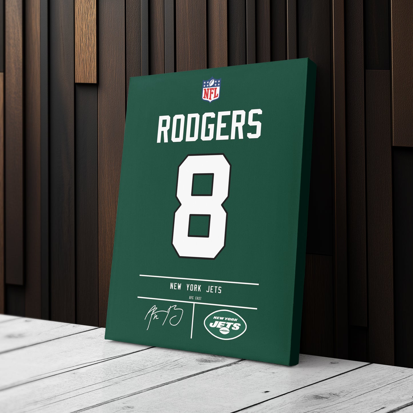 Aaron Rodgers Jets Jersey Canvas Print | Wall Art Decor