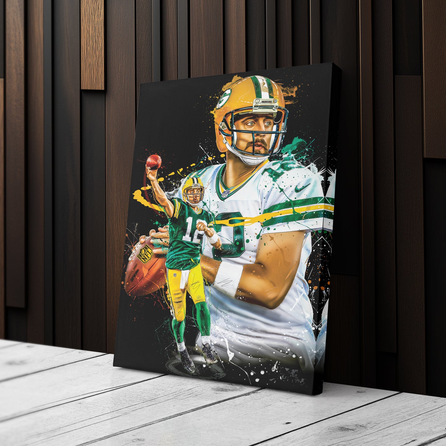 Aaron Rodgers Packers Canvas Print | Green Bay Football Wall Art