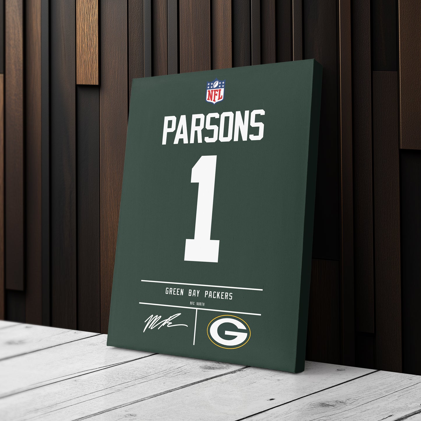 Micah Parsons Packers Jersey Canvas Print | Wall Art Decor