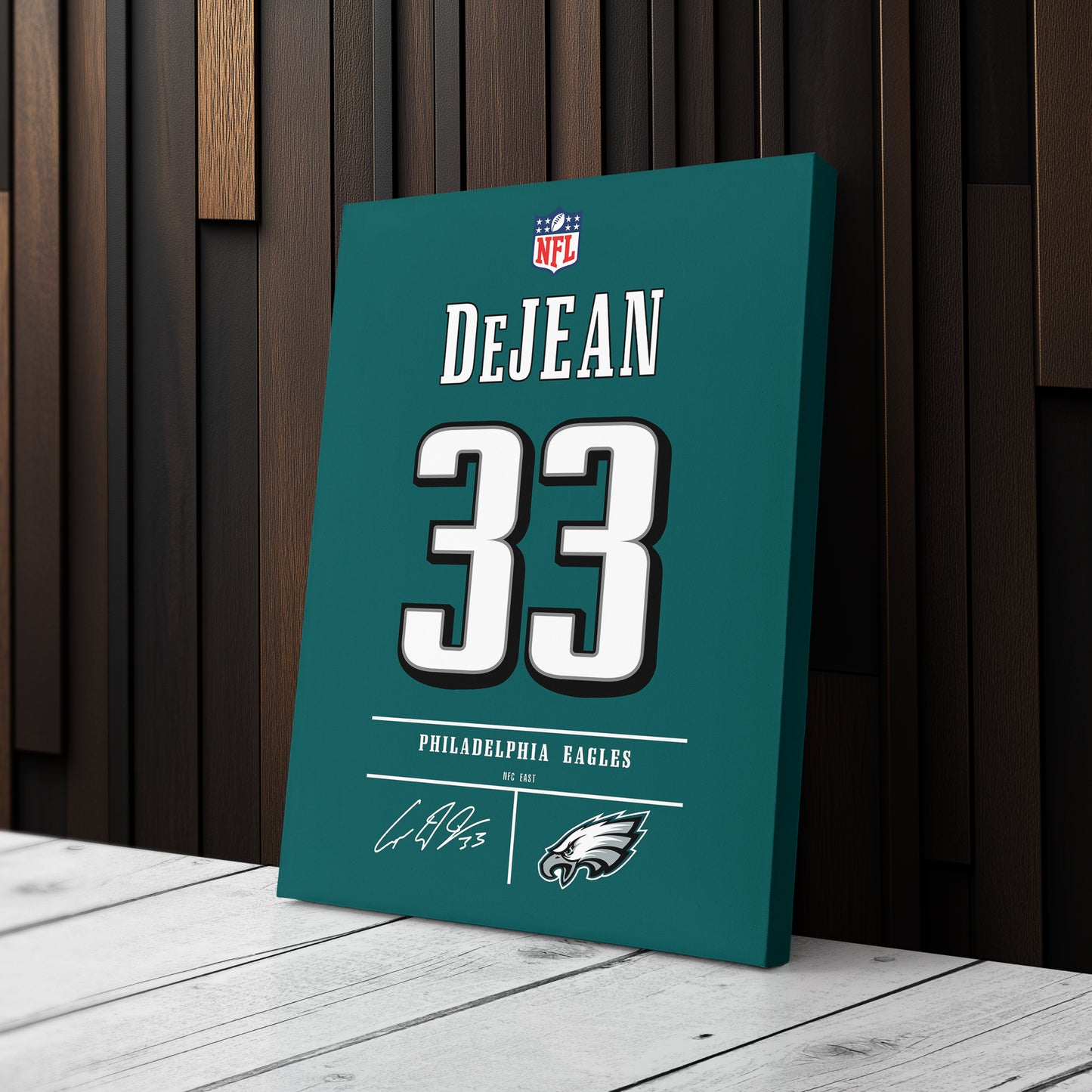Cooper DeJean Eagles Jersey Canvas Print | Wall Art Decor