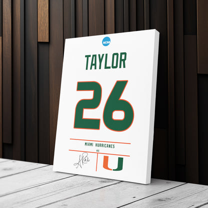 Sean Taylor Hurricanes Jersey Canvas Print | Wall Art Decor