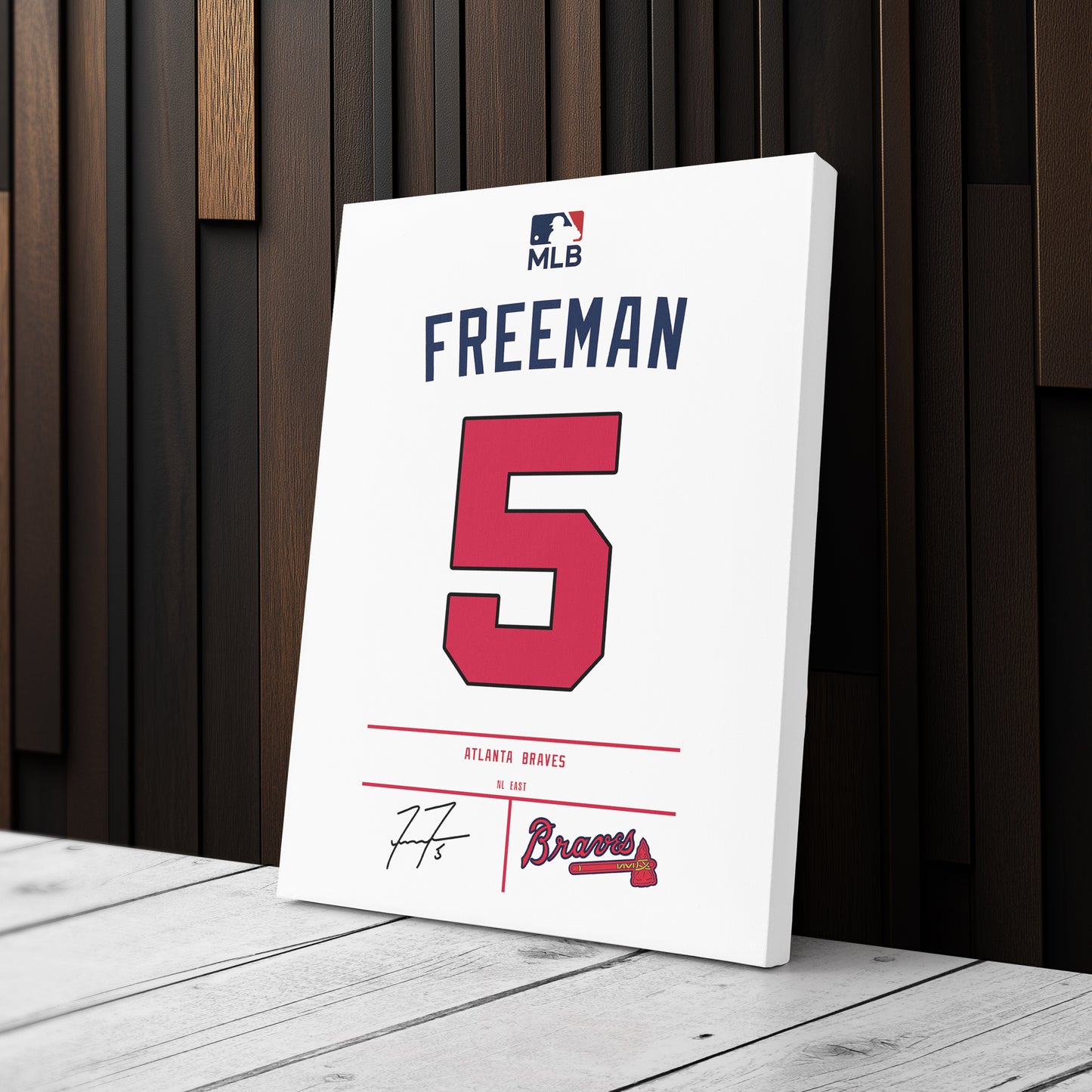Freddie Freeman Braves Jersey Canvas Print | Wall Art Decor