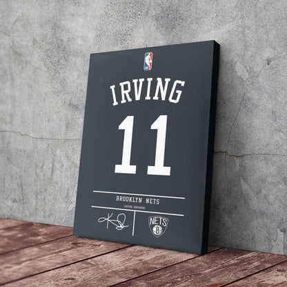 Kyrie Irving Nets Jersey Canvas Print | Wall Art Decor