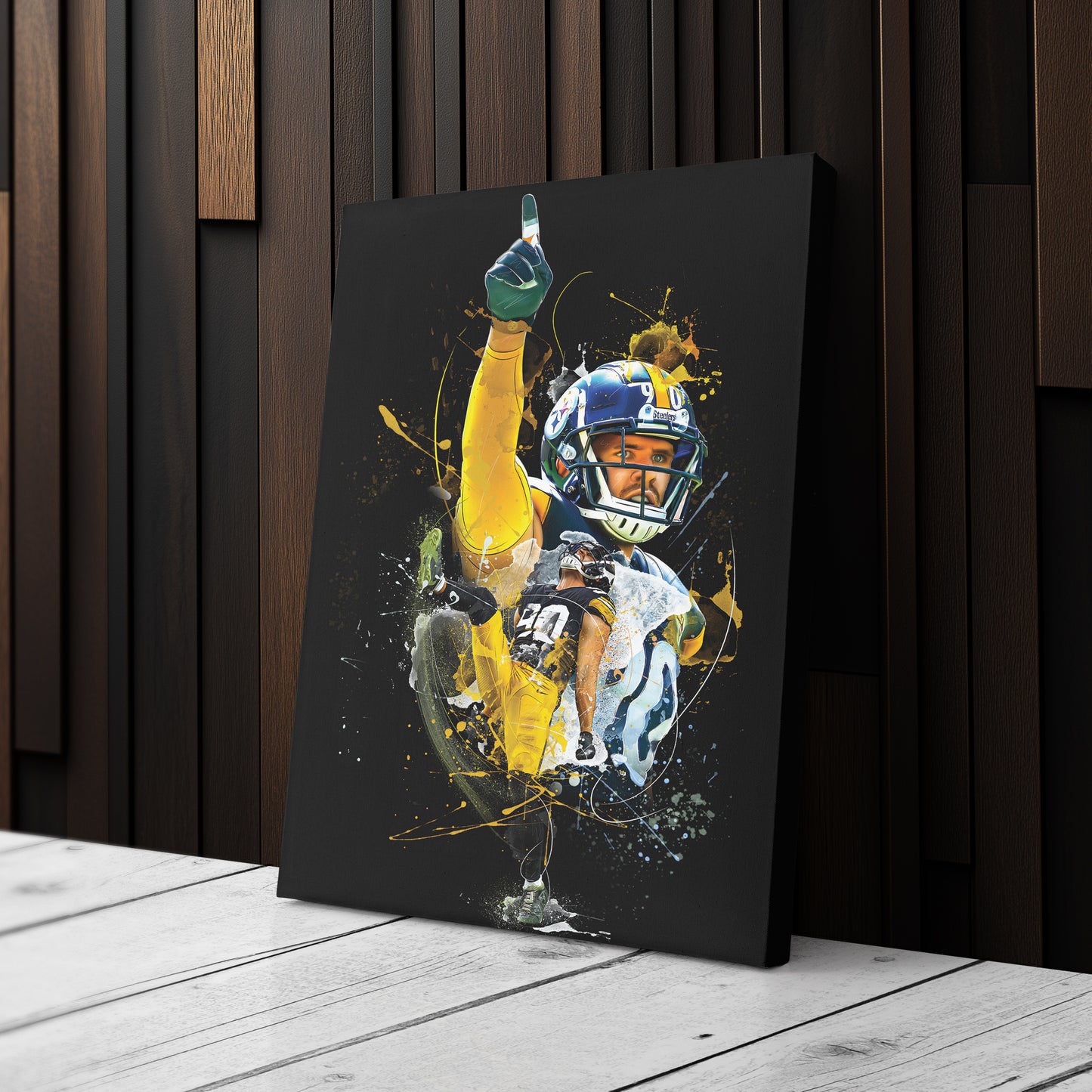T.J. Watt Steelers Canvas Print | Pittsburgh Football Wall Art