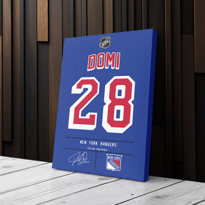 Tie Domi Rangers Jersey Canvas Print | Wall Art Decor