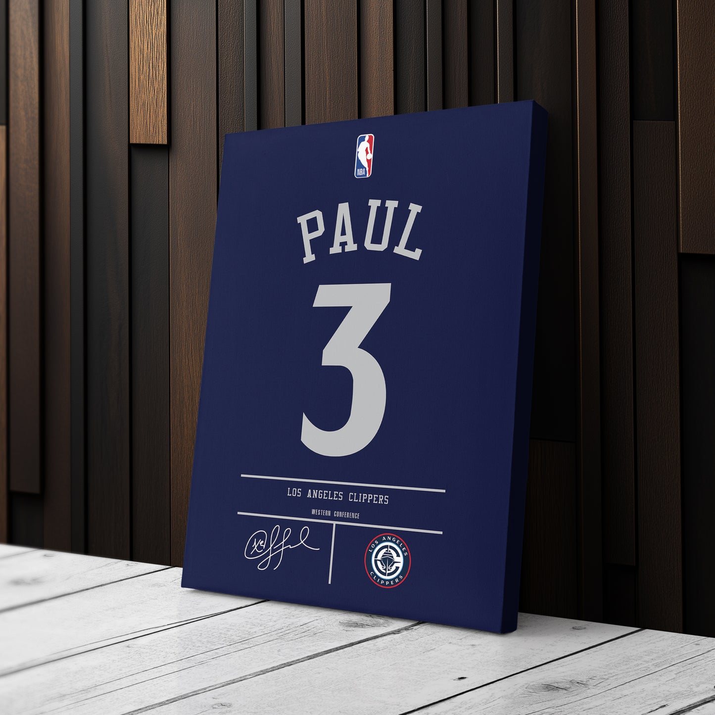 Chris Paul  Los Angeles Clippers Jersey Canvas Wall Art