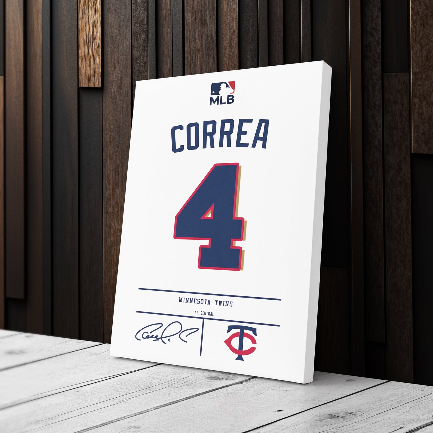 Carlos Correa Twins Jersey Canvas Print | Wall Art Decor