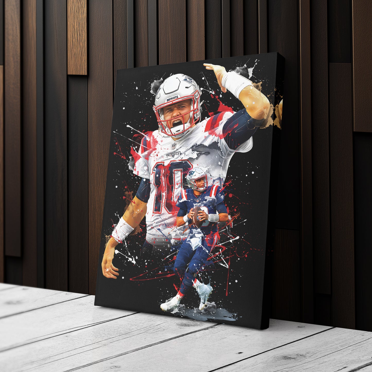 Mac Jones Patriots Canvas Print | New England Football Wall Art