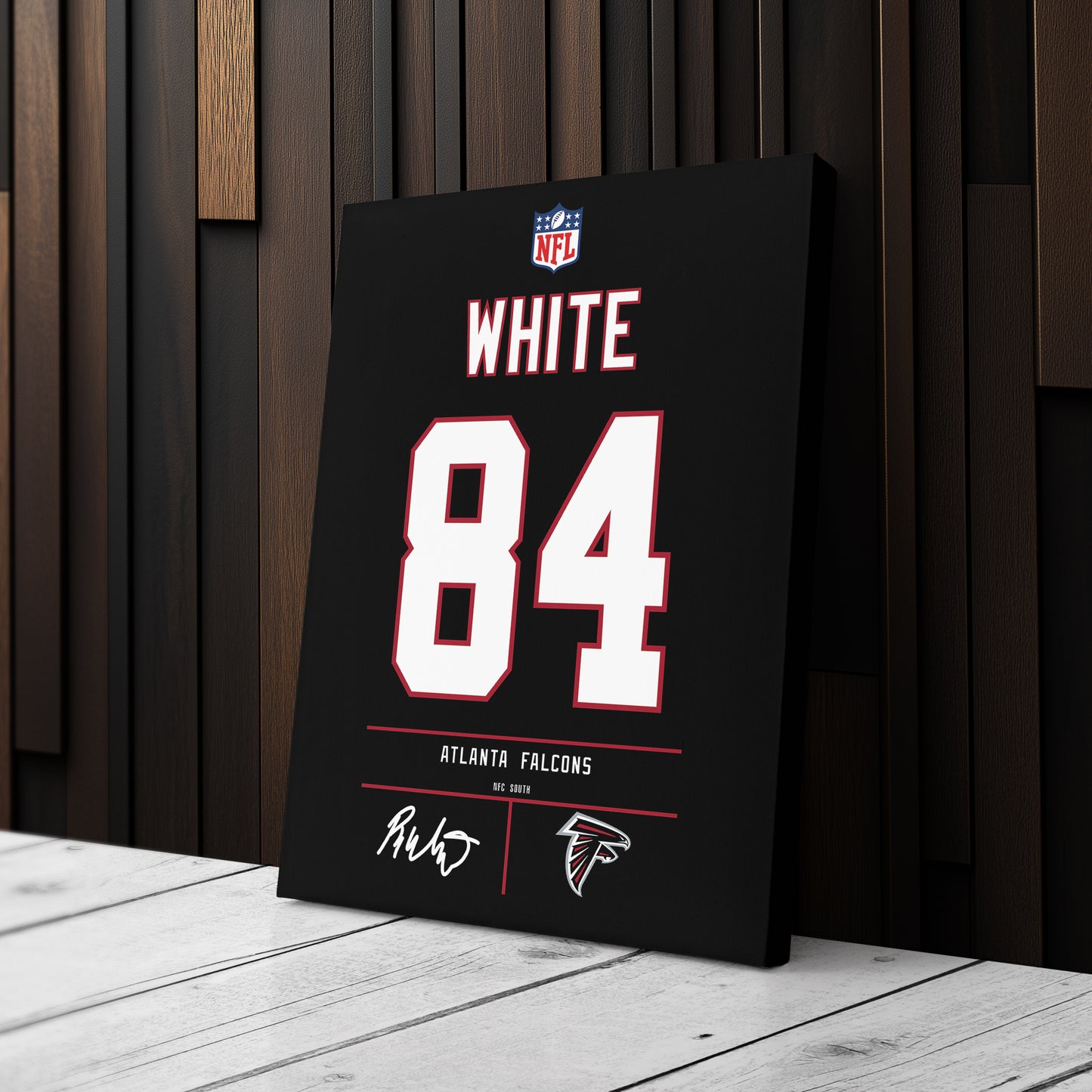 Roddy White Atlanta Falcons Jersey Canvas Wall Art