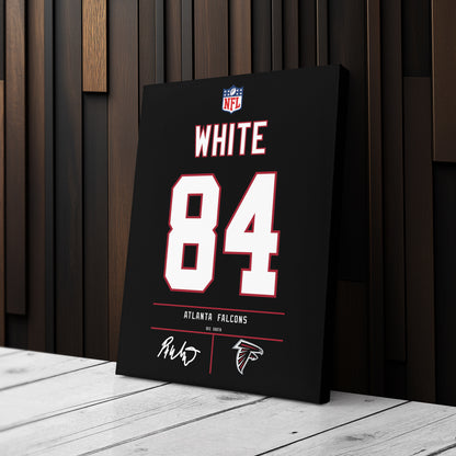 Roddy White Atlanta Falcons Jersey Canvas Wall Art