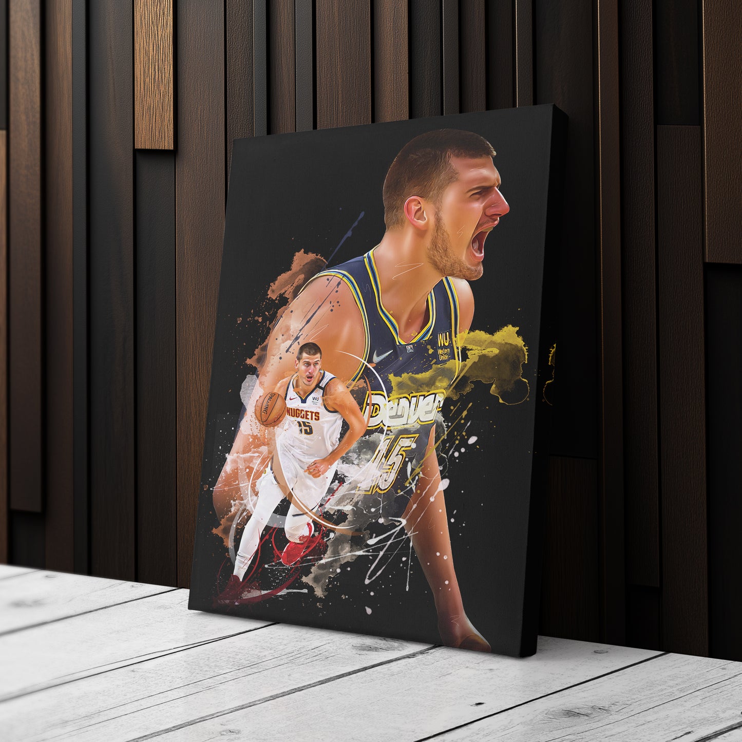 Nikola Jokić Nuggets Canvas Print | Denver Basketball Wall Art