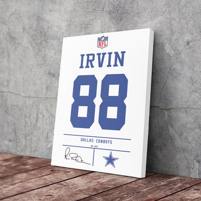 Michael Irvin Cowboys Jersey Canvas Print | Wall Art Decor