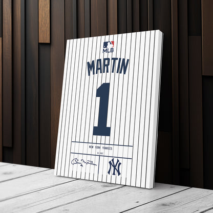 Billy Martin Yankees Jersey Canvas Print | Wall Art Decor