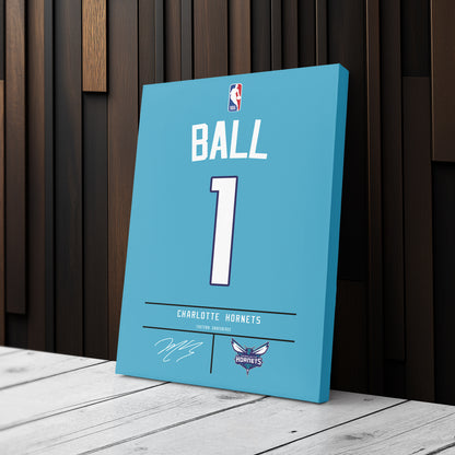 LaMelo Ball Hornets Jersey Canvas Print | Wall Art Decor