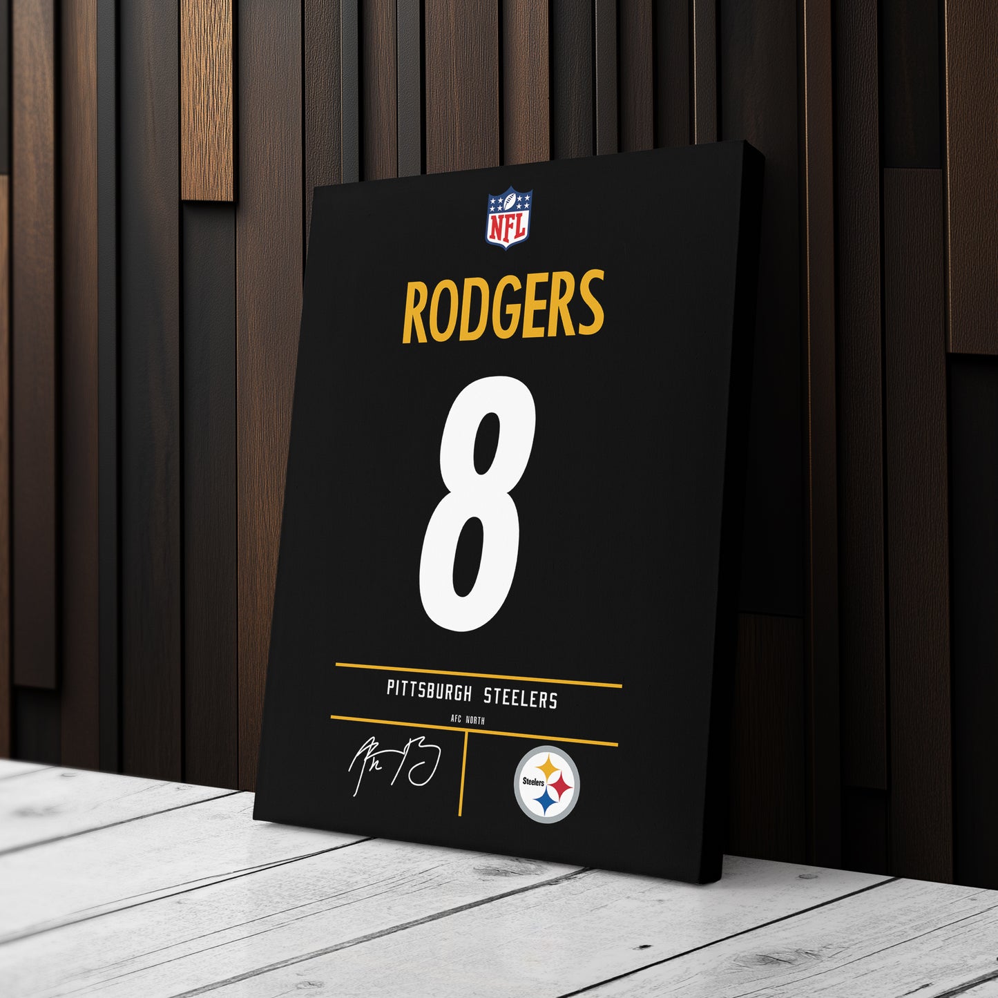 Aaron Rodgers Pittsburgh Steelers Jersey Canvas Wall Art